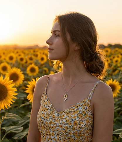 Collar girasol personalizado
